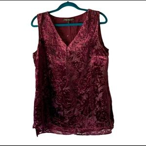 NWOT WHBM Purple Velvet Sleeveless Tank Top 4 & 10